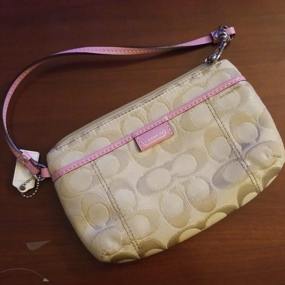 Coach Tan Wristlet